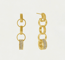 Load image into Gallery viewer, PETITE PAVE CHAIN EARRINGS
