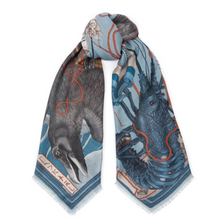 Load image into Gallery viewer, SABINA SAVAGE WOOL SILK SCARF
