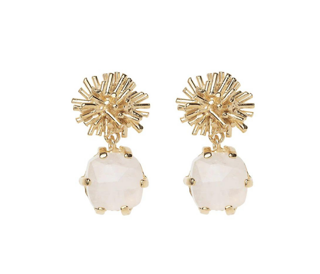 SUNBURST CUSHION CUT EARRINGS