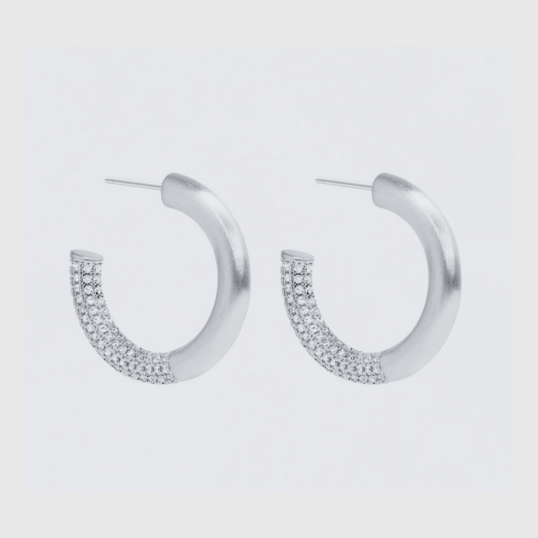 SIGNATURE PAVE SMALL HOOPS